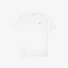 Ανδρικό βαμβακερό T-shirt με ραβδωτό V-neck και ψηλό σωματότυπο Ανδρικό βαμβακερό T-shirt με ραβδωτό V-neck και ψηλό σωματότυπο