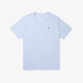 Ανδρικό βαμβακερό T-shirt με στρογγυλό λαιμό και φαρδιά γραμμή