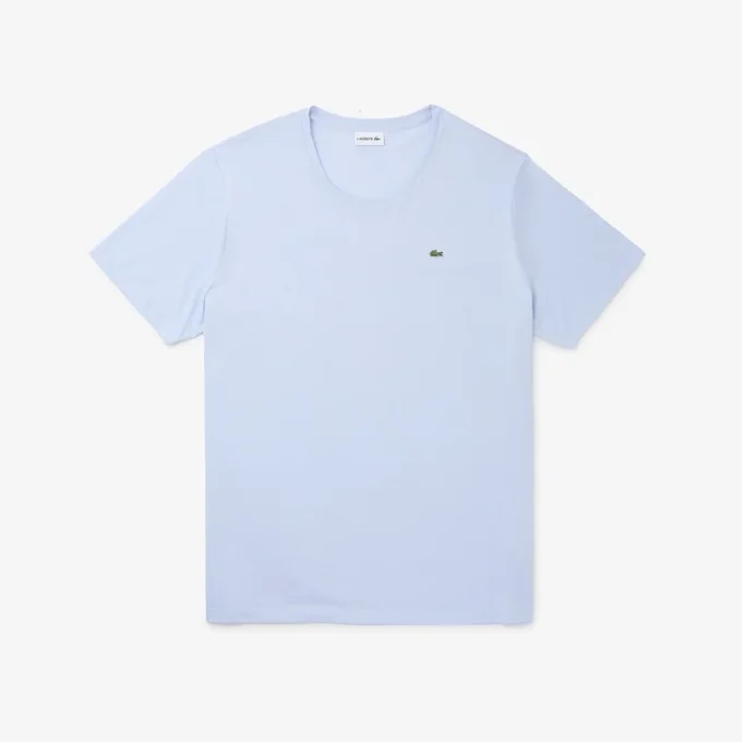 Ανδρικό βαμβακερό T-shirt με στρογγυλό λαιμό και φαρδιά γραμμή Ανδρικό βαμβακερό T-shirt με στρογγυλό λαιμό και φαρδιά γραμμή