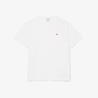 Ανδρικό βαμβακερό T-shirt με στρογγυλό λαιμό και φαρδιά γραμμή