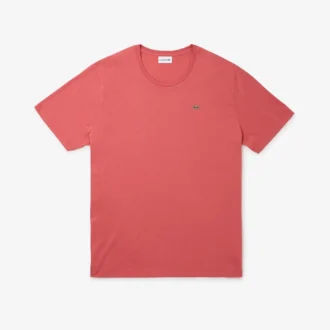 Ανδρικό βαμβακερό T-shirt με στρογγυλό λαιμό και φαρδιά γραμμή
