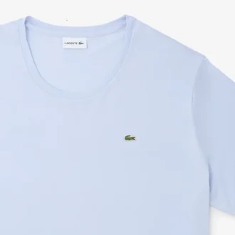 Ανδρικό βαμβακερό T-shirt με στρογγυλό λαιμό και φαρδιά γραμμή