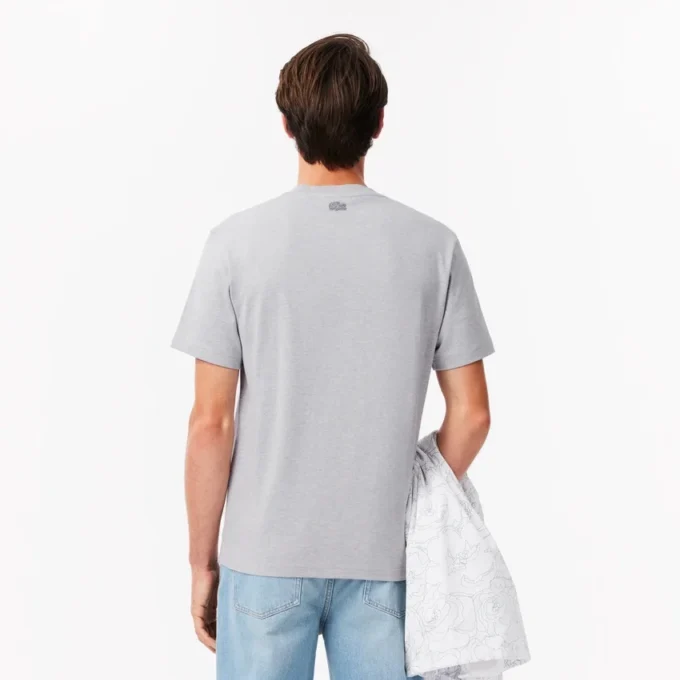 Ανδρικό βαρύ βαμβακερό T-shirt με σχέδιο κροκοδείλου Ανδρικό βαρύ βαμβακερό T-shirt με σχέδιο κροκοδείλου