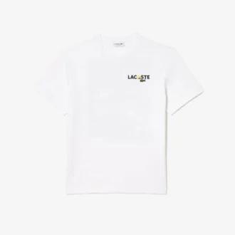Ανδρικό βαρύ βαμβακερό T-shirt με τύπωμα στην πλάτη