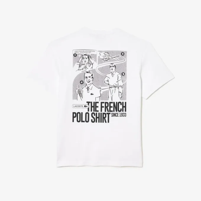 Ανδρικό βαρύ βαμβακερό T-shirt με τύπωμα στην πλάτη Ανδρικό βαρύ βαμβακερό T-shirt με τύπωμα στην πλάτη