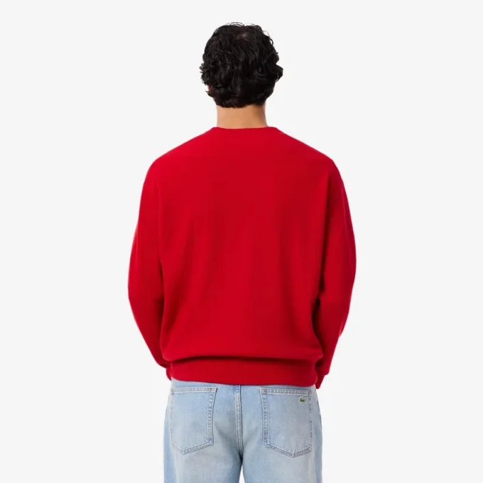 Ανδρικό ζακέτο από μαλλί με χαλαρή εφαρμογή Ανδρικό ζακέτο από μαλλί με χαλαρή εφαρμογή