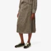 Φούστα μίντι με πιέτες και τύπωμα Φούστα μίντι με πιέτες και τύπωμα