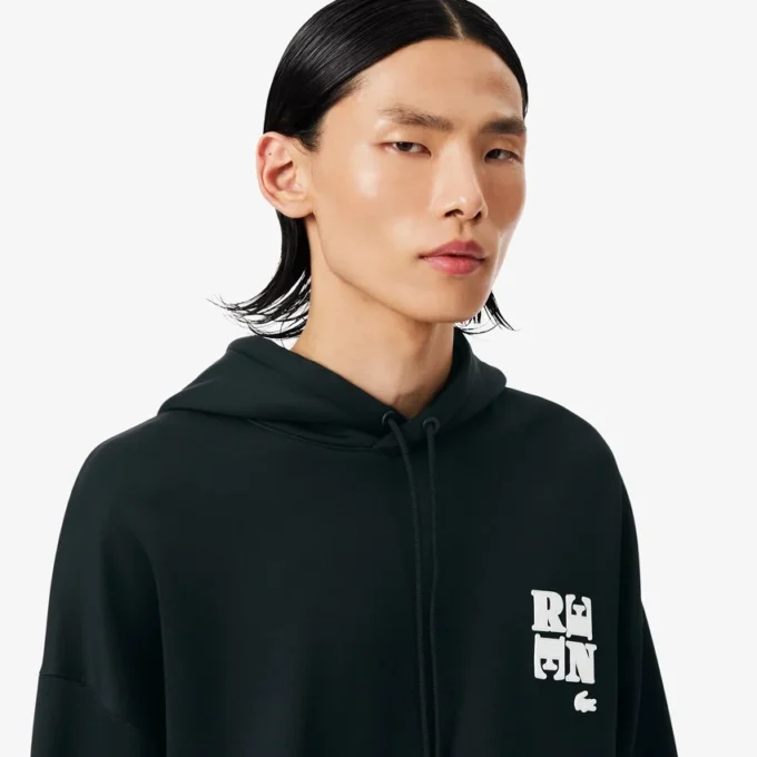 Φούτερ με κουκούλα και διακοσμητικό σήμα Runway Φούτερ με κουκούλα και διακοσμητικό σήμα Runway