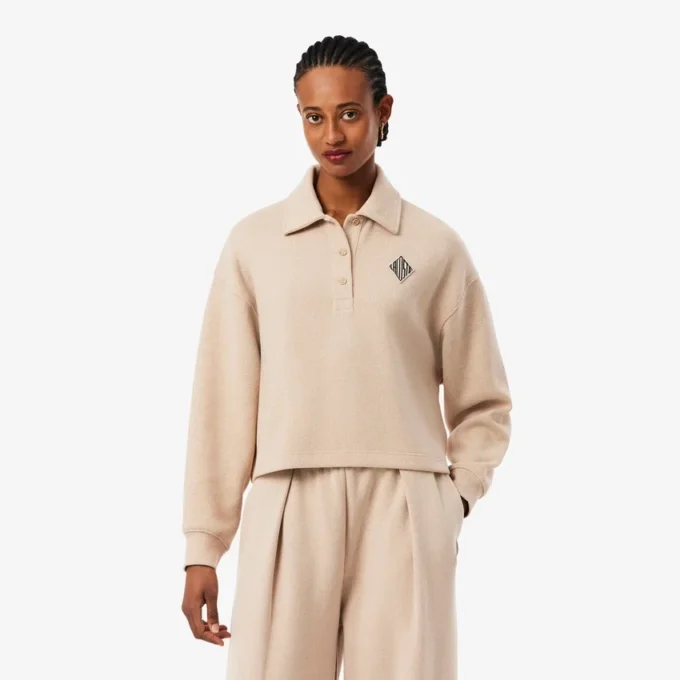 Φούτερ πόλο με ραβδώσεις σε oversized γραμμή Φούτερ πόλο με ραβδώσεις σε oversized γραμμή