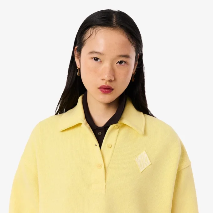 Φούτερ πόλο με ραβδώσεις σε oversized μέγεθος Φούτερ πόλο με ραβδώσεις σε oversized μέγεθος