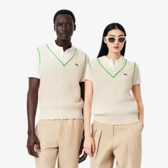 Γιλέκο πλεκτό με εφέ κροσέ, Unisex