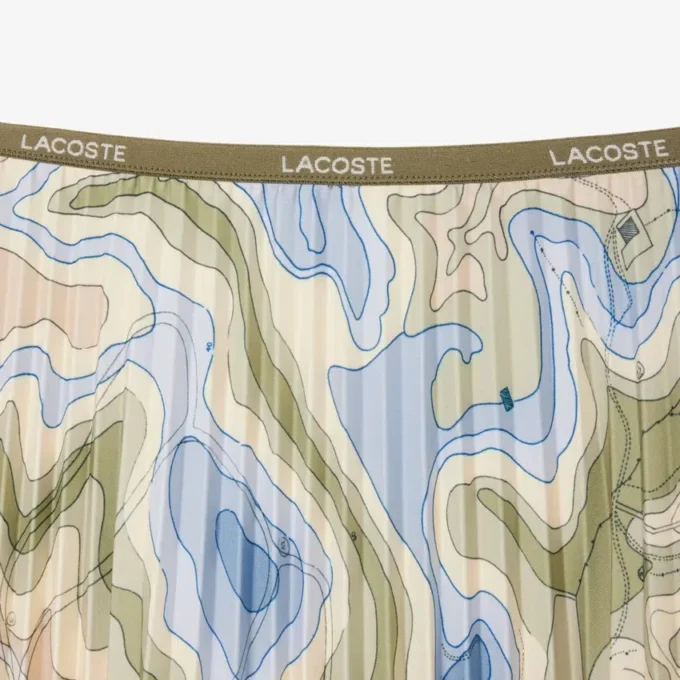 Γυναικεία πλισέ φούστα με τυπωμένο μοτίβο Topography