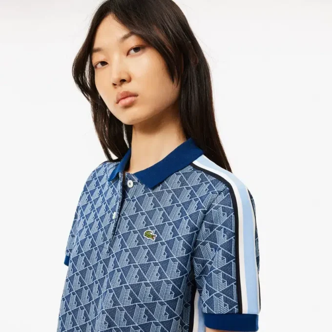 Γυναικείες Polo Μπλούζες Slim Fit Monogram Γυναικείες Polo Μπλούζες Slim Fit Monogram