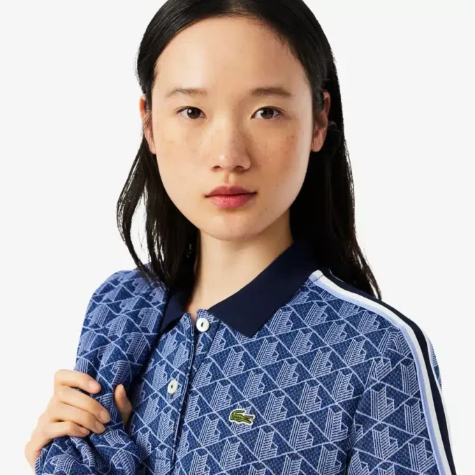 Γυναικείες Polo Μπλούζες Slim Fit Monogram Γυναικείες Polo Μπλούζες Slim Fit Monogram