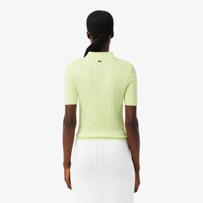 Γυναικείες Polo Μπλούζες Slim Fit Pointelle με το λογότυπο L.12.D Γυναικείες Polo Μπλούζες Slim Fit Pointelle με το λογότυπο L.12.D