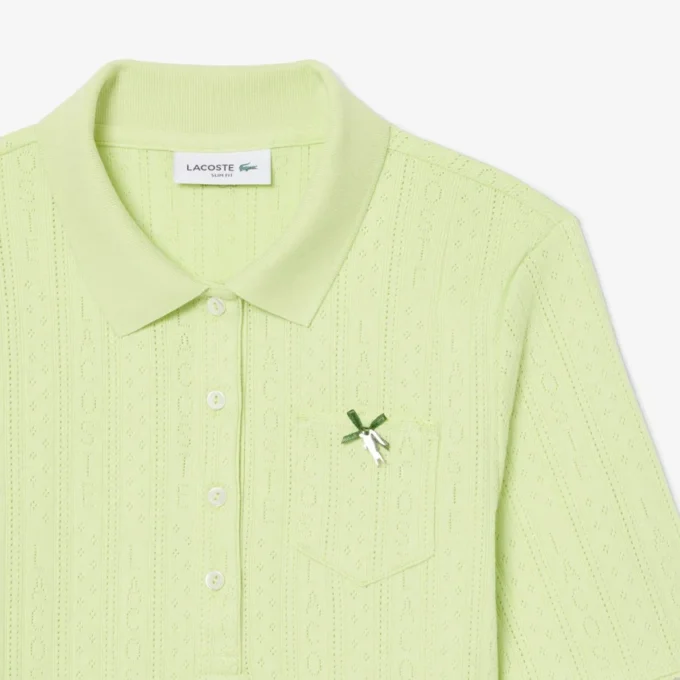 Γυναικείες Polo Μπλούζες Slim Fit Pointelle με το λογότυπο L.12.D Γυναικείες Polo Μπλούζες Slim Fit Pointelle με το λογότυπο L.12.D