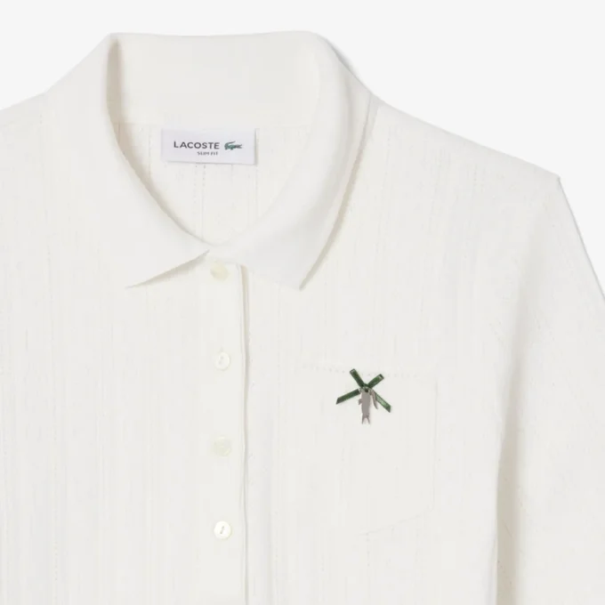 Γυναικείες Polo Μπλούζες Slim Fit Pointelle με το λογότυπο L.12.D Γυναικείες Polo Μπλούζες Slim Fit Pointelle με το λογότυπο L.12.D