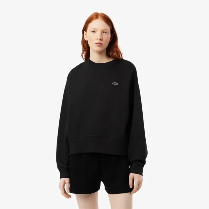 Γυναικείο φούτερ από βαμβάκι σε oversized γραμμή Γυναικείο φούτερ από βαμβάκι σε oversized γραμμή