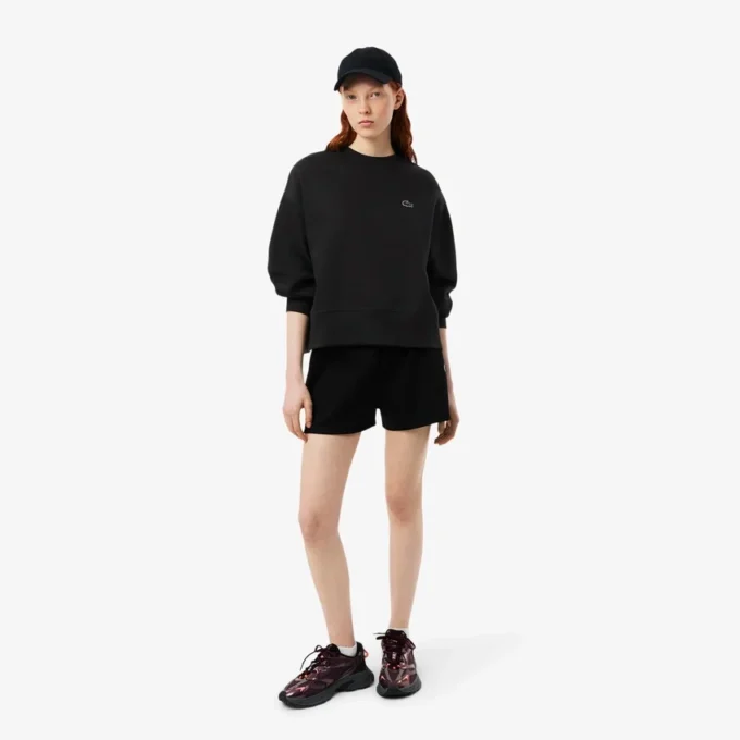 Γυναικείο φούτερ από βαμβάκι σε oversized γραμμή Γυναικείο φούτερ από βαμβάκι σε oversized γραμμή
