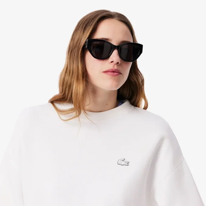 Γυναικείο φούτερ από βαμβάκι σε oversized γραμμή Γυναικείο φούτερ από βαμβάκι σε oversized γραμμή