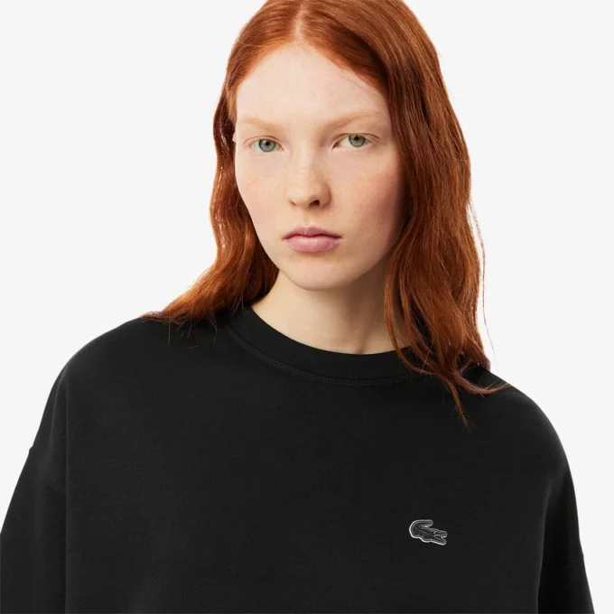Γυναικείο φούτερ από βαμβάκι σε oversized γραμμή Γυναικείο φούτερ από βαμβάκι σε oversized γραμμή