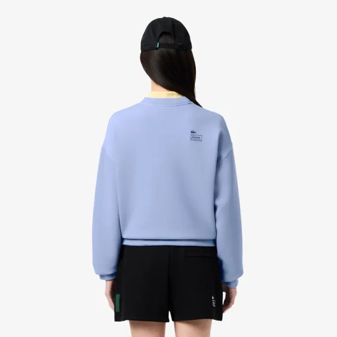 Γυναικείο φούτερ από βαμβάκι σε oversized γραμμή Γυναικείο φούτερ από βαμβάκι σε oversized γραμμή
