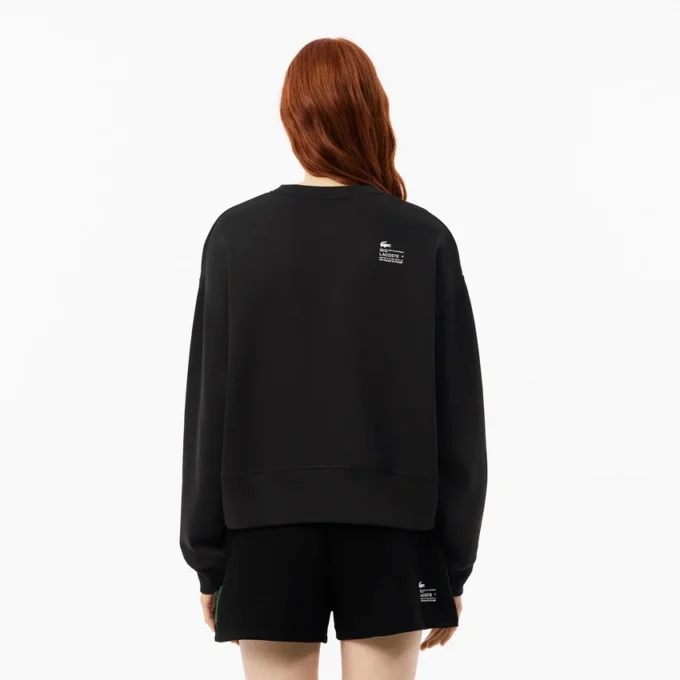 Γυναικείο φούτερ από βαμβάκι σε oversized γραμμή Γυναικείο φούτερ από βαμβάκι σε oversized γραμμή