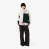 Γυναικείο φούτερ φλις με ψηλό γιακά και oversized γραμμή Γυναικείο φούτερ φλις με ψηλό γιακά και oversized γραμμή