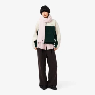 Γυναικείο φούτερ φλις με ψηλό γιακά και oversized γραμμή