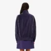 Γυναικείο φούτερ βελούδου με φερμουάρ και oversized γραμμή Γυναικείο φούτερ βελούδου με φερμουάρ και oversized γραμμή