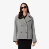Γυναικείο κοντό oversized παλτό από μείγμα μαλλιού The Blend Γυναικείο κοντό oversized παλτό από μείγμα μαλλιού The Blend