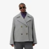 Γυναικείο κοντό oversized παλτό από μείγμα μαλλιού The Blend Γυναικείο κοντό oversized παλτό από μείγμα μαλλιού The Blend