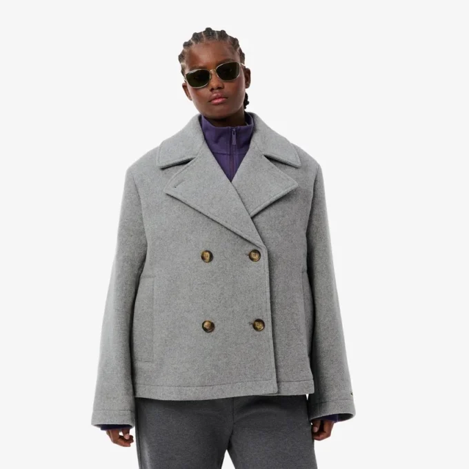 Γυναικείο κοντό oversized παλτό από μείγμα μαλλιού The Blend Γυναικείο κοντό oversized παλτό από μείγμα μαλλιού The Blend