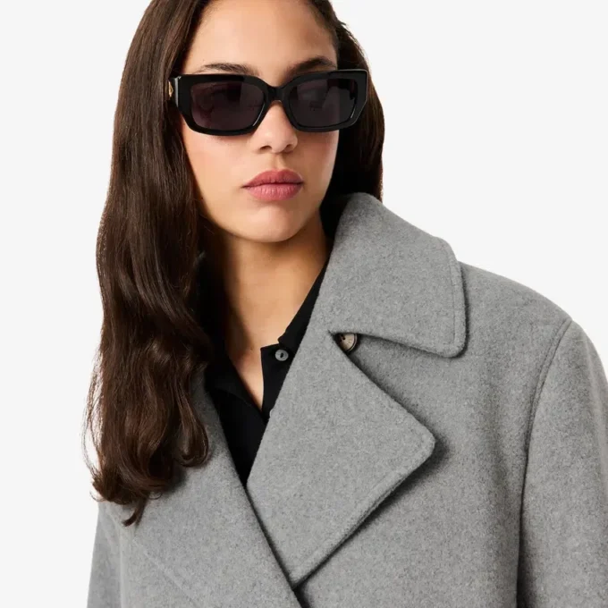 Γυναικείο κοντό oversized παλτό από μείγμα μαλλιού The Blend Γυναικείο κοντό oversized παλτό από μείγμα μαλλιού The Blend