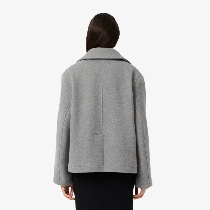 Γυναικείο κοντό oversized παλτό από μείγμα μαλλιού The Blend Γυναικείο κοντό oversized παλτό από μείγμα μαλλιού The Blend