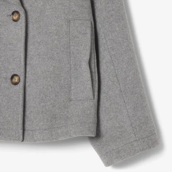 Γυναικείο κοντό oversized παλτό από μείγμα μαλλιού The Blend Γυναικείο κοντό oversized παλτό από μείγμα μαλλιού The Blend