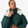 Γυναικείο μακρύ μπουφάν με πούπουλα σε oversized γραμμή