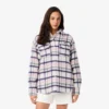 Γυναικείο Oversized καπιτονέ πουκάμισο από μαλλί Γυναικείο Oversized καπιτονέ πουκάμισο από μαλλί