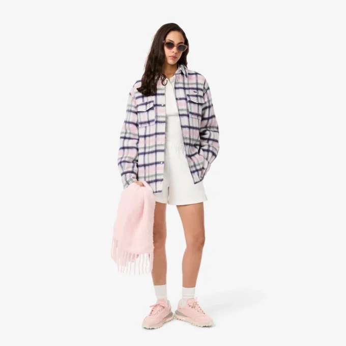 Γυναικείο Oversized καπιτονέ πουκάμισο από μαλλί Γυναικείο Oversized καπιτονέ πουκάμισο από μαλλί
