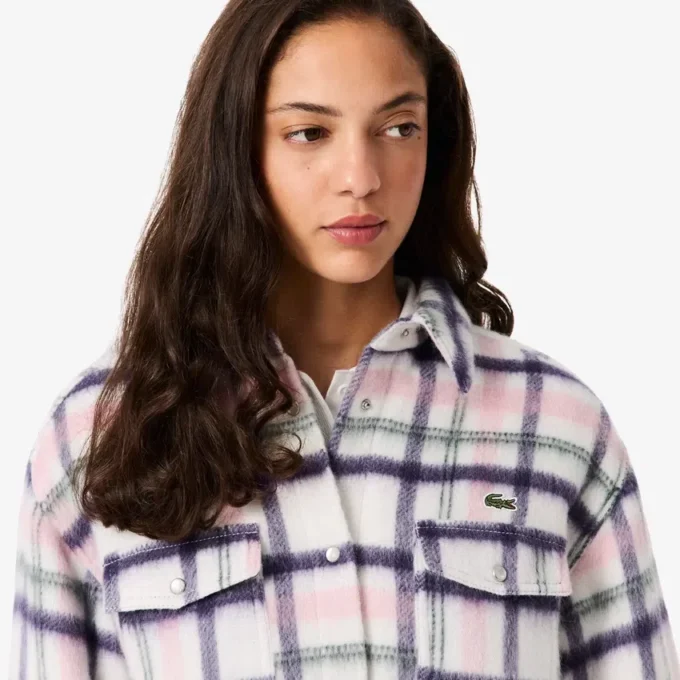 Γυναικείο Oversized καπιτονέ πουκάμισο από μαλλί Γυναικείο Oversized καπιτονέ πουκάμισο από μαλλί