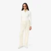 Γυναικείο παντελόνι φλάνελ με πιέτες σε oversized γραμμή Γυναικείο παντελόνι φλάνελ με πιέτες σε oversized γραμμή