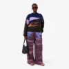 Γυναικείο παντελόνι oversized με τοπίο Γυναικείο παντελόνι oversized με τοπίο
