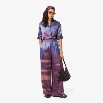 Γυναικείο παντελόνι oversized με τοπίο