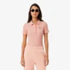 Γυναικείο πόλο L.12.D Slim Fit από βαμβάκι με ραβδώσεις Γυναικείο πόλο L.12.D Slim Fit από βαμβάκι με ραβδώσεις