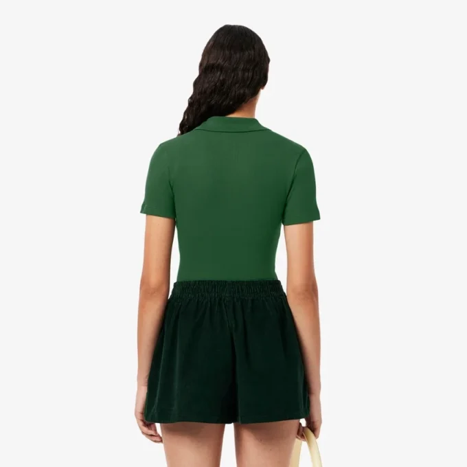 Γυναικείο πόλο L.12.D Slim Fit από βαμβάκι με ραβδώσεις Γυναικείο πόλο L.12.D Slim Fit από βαμβάκι με ραβδώσεις