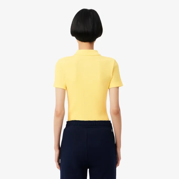 Γυναικείο πόλο L.12.D Slim Fit από βαμβάκι με ραβδώσεις Γυναικείο πόλο L.12.D Slim Fit από βαμβάκι με ραβδώσεις