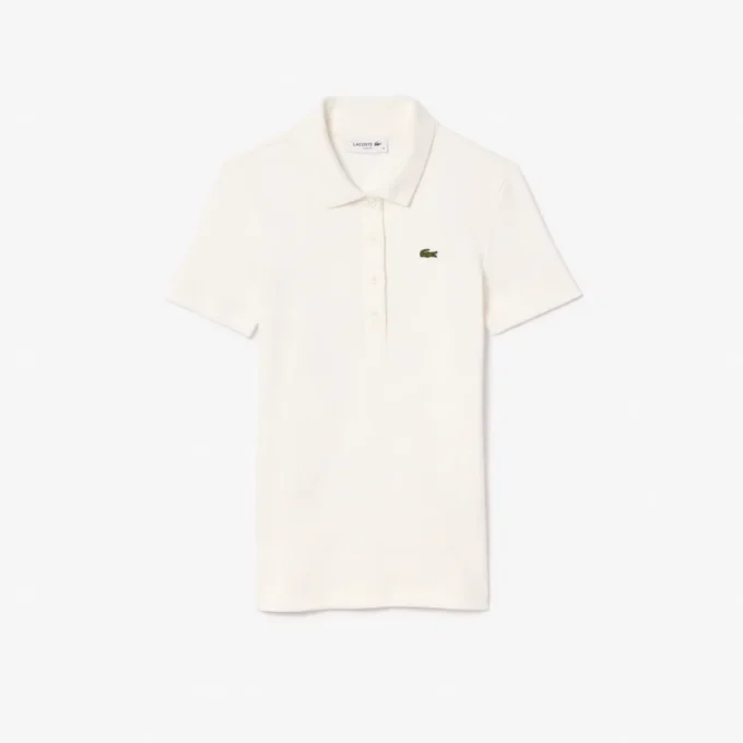 Γυναικείο πόλο L.12.D Slim Fit από βαμβάκι με ραβδώσεις Γυναικείο πόλο L.12.D Slim Fit από βαμβάκι με ραβδώσεις