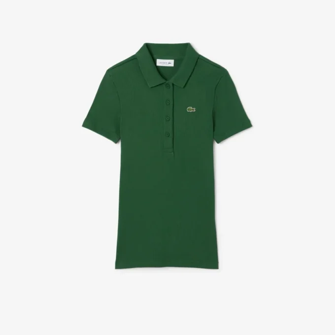 Γυναικείο πόλο L.12.D Slim Fit από βαμβάκι με ραβδώσεις Γυναικείο πόλο L.12.D Slim Fit από βαμβάκι με ραβδώσεις