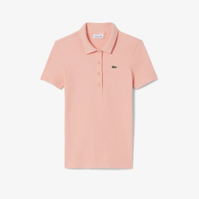 Γυναικείο πόλο L.12.D Slim Fit από βαμβάκι με ραβδώσεις Γυναικείο πόλο L.12.D Slim Fit από βαμβάκι με ραβδώσεις