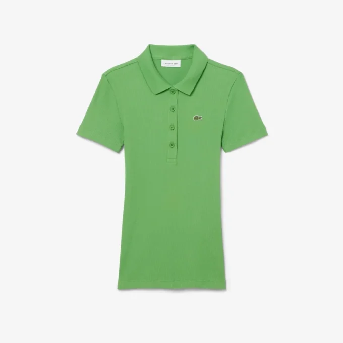Γυναικείο πόλο L.12.D Slim Fit από βαμβάκι με ραβδώσεις Γυναικείο πόλο L.12.D Slim Fit από βαμβάκι με ραβδώσεις